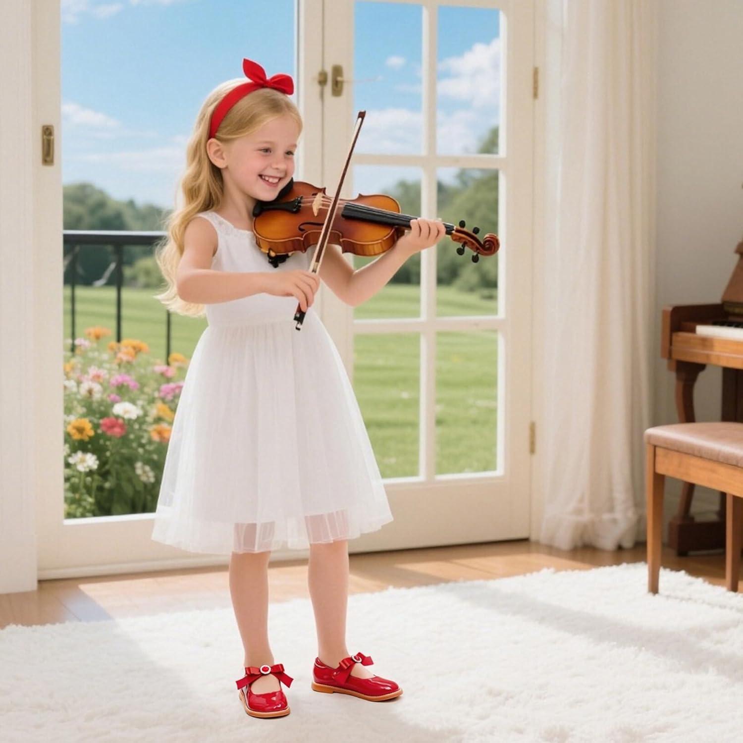 imageKiderence Toddler Little Girl Mary Jane Dress Shoes School Oxford for Girls FlatsCk503 Red