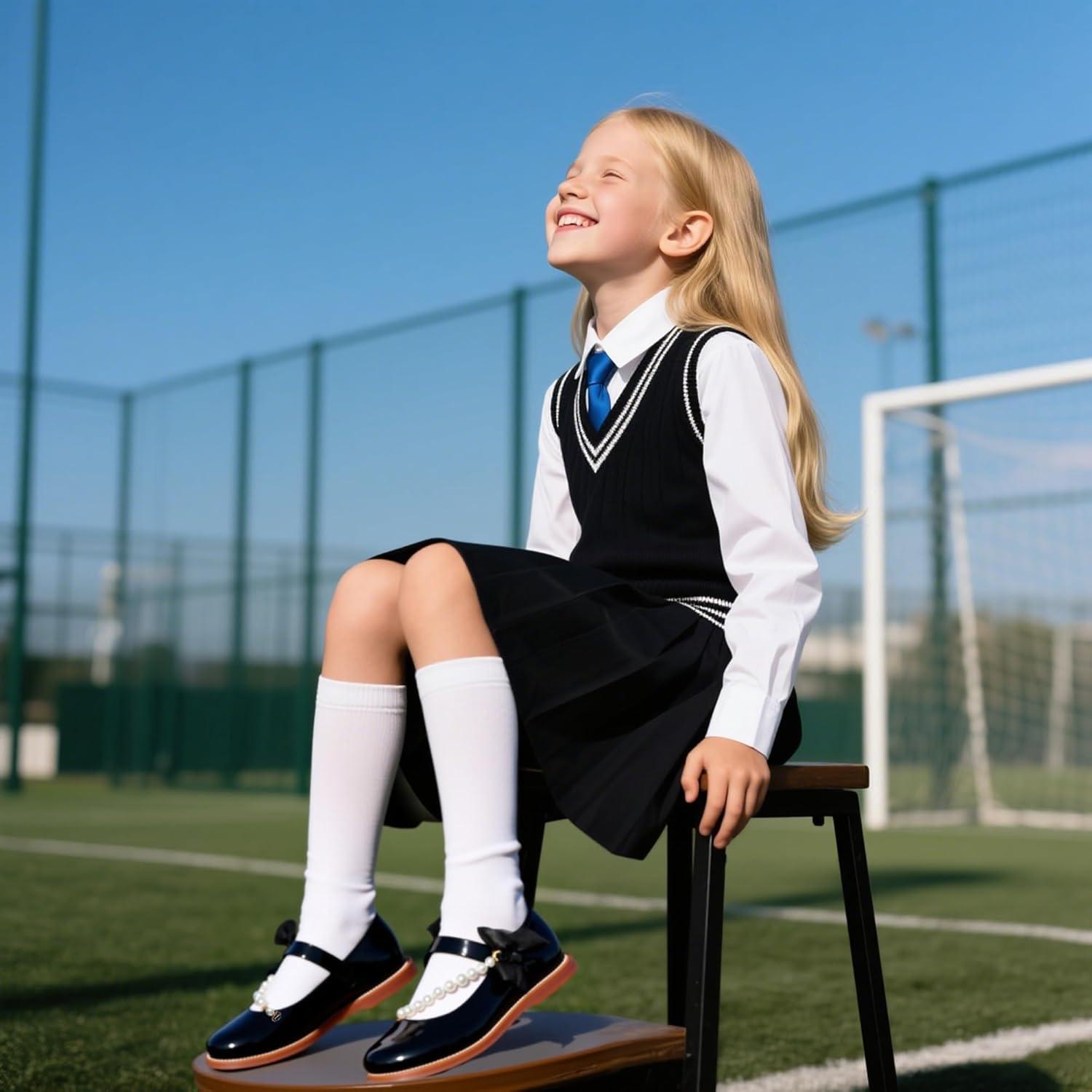 imageKiderence Toddler Little Girl Mary Jane Dress Shoes School Oxford for Girls FlatsCk507 Black