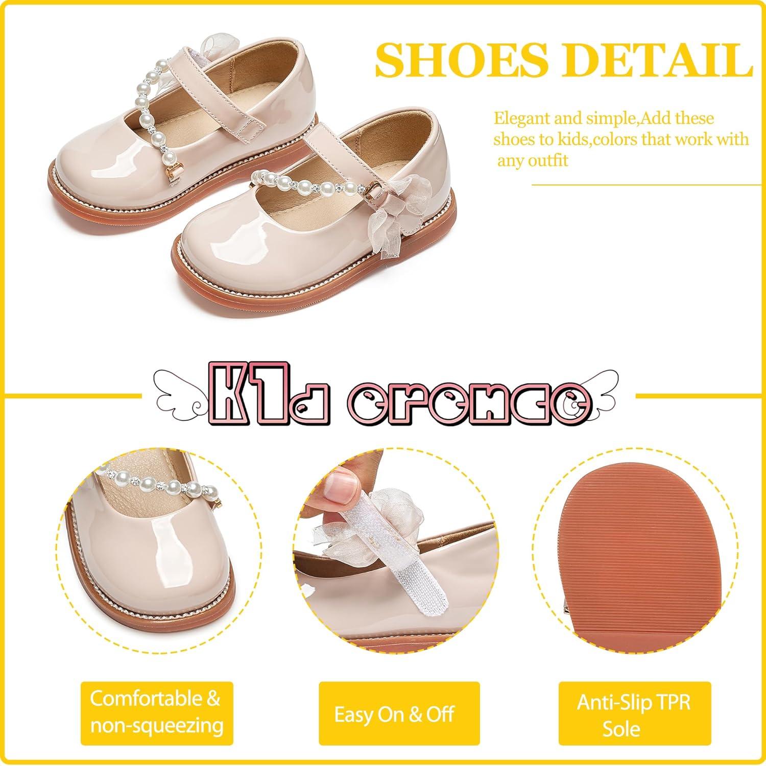 imageKiderence Toddler Little Girl Mary Jane Dress Shoes School Oxford for Girls FlatsCk507 Nude