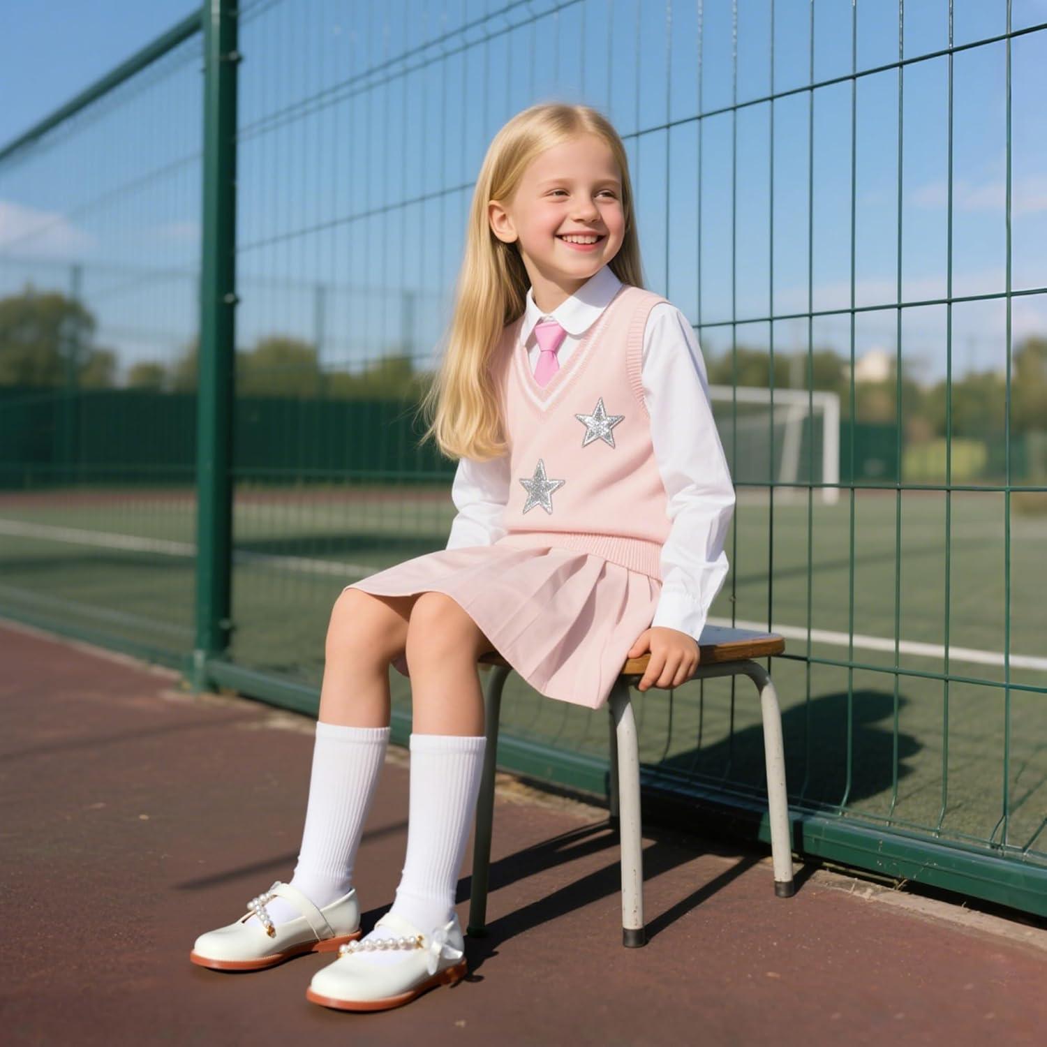 imageKiderence Toddler Little Girl Mary Jane Dress Shoes School Oxford for Girls FlatsCk507 White