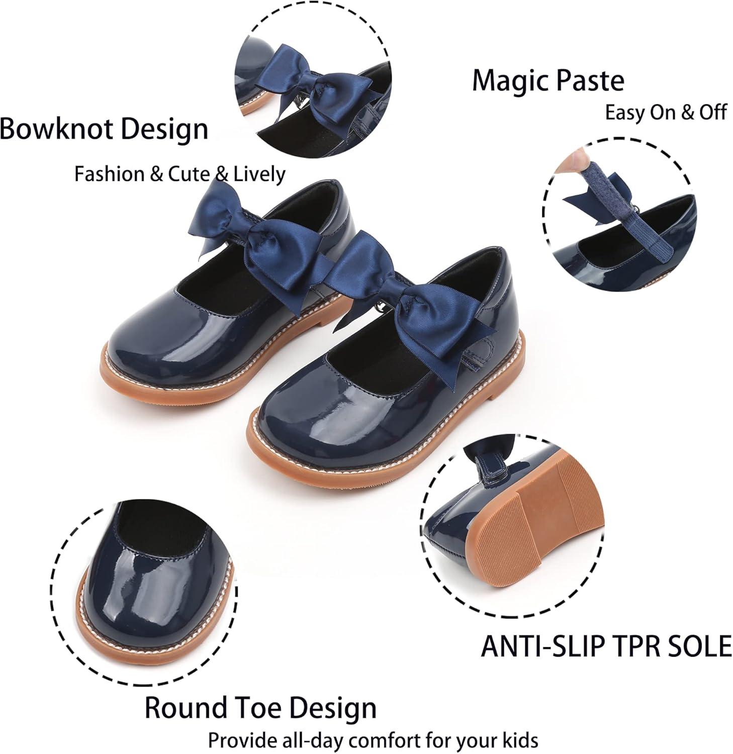 imageKiderence Toddler Little Girl Mary Jane Dress Shoes School Oxford for Girls FlatsF637 Blue