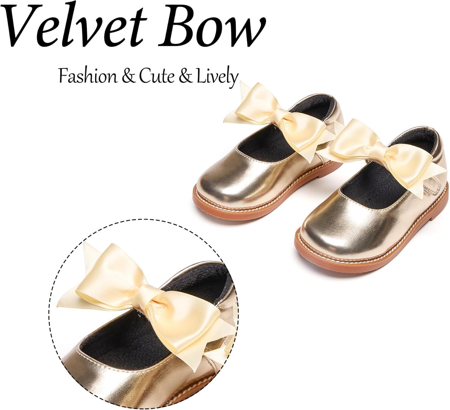 imageKiderence Toddler Little Girl Mary Jane Dress Shoes School Oxford for Girls FlatsF637 Gold