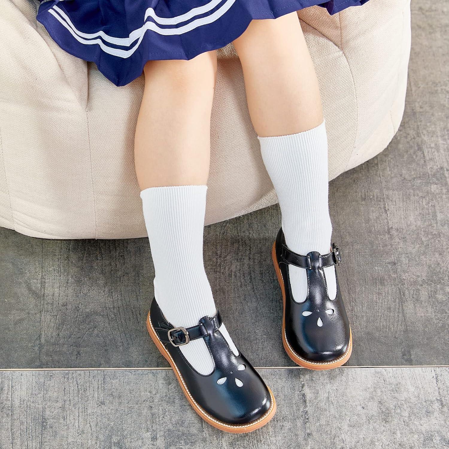 imageKiderence Toddler Little Girls Mary Jane Dress Shoes School Oxford for FlatsC X01 Black