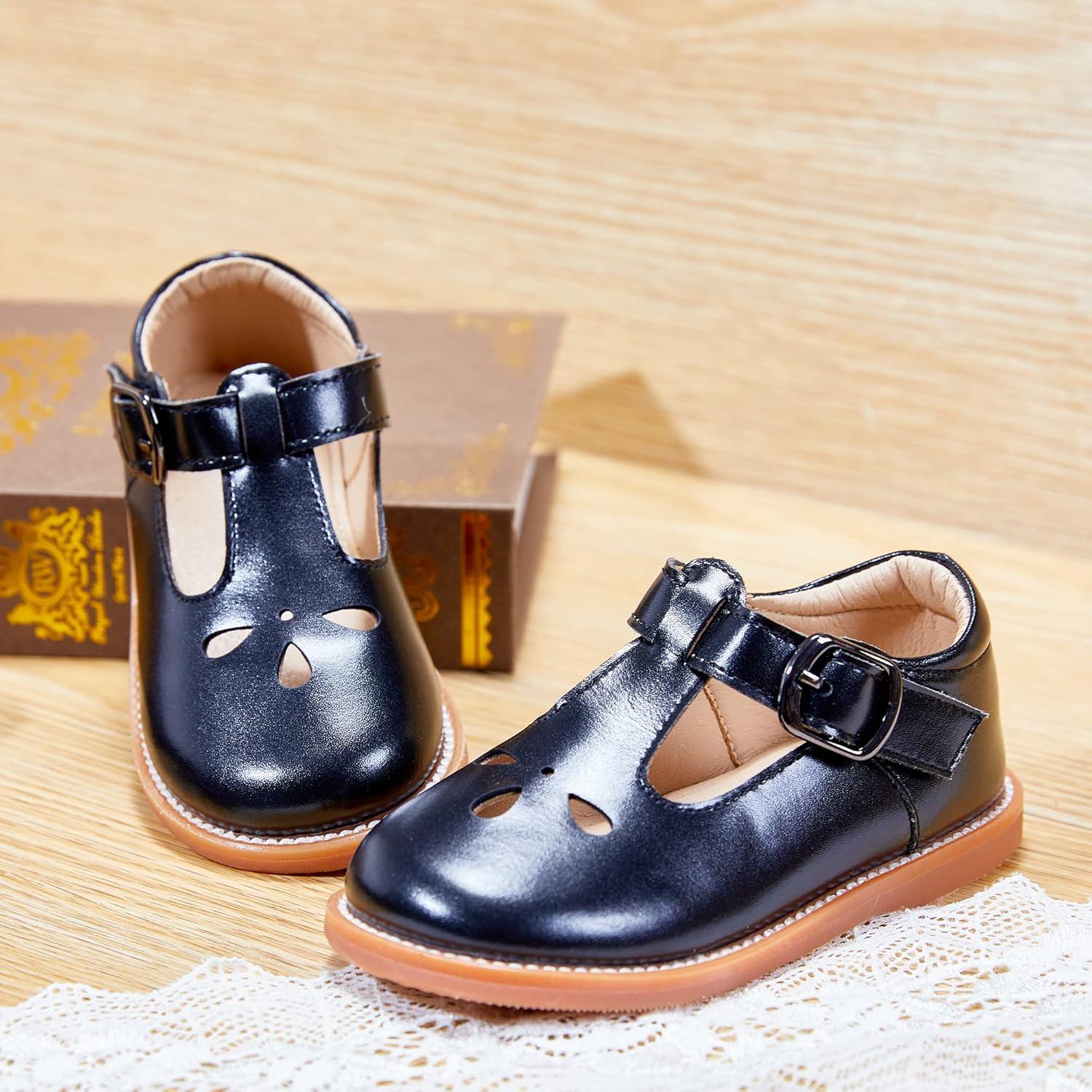 imageKiderence Toddler Little Girls Mary Jane Dress Shoes School Oxford for FlatsC X01 Black