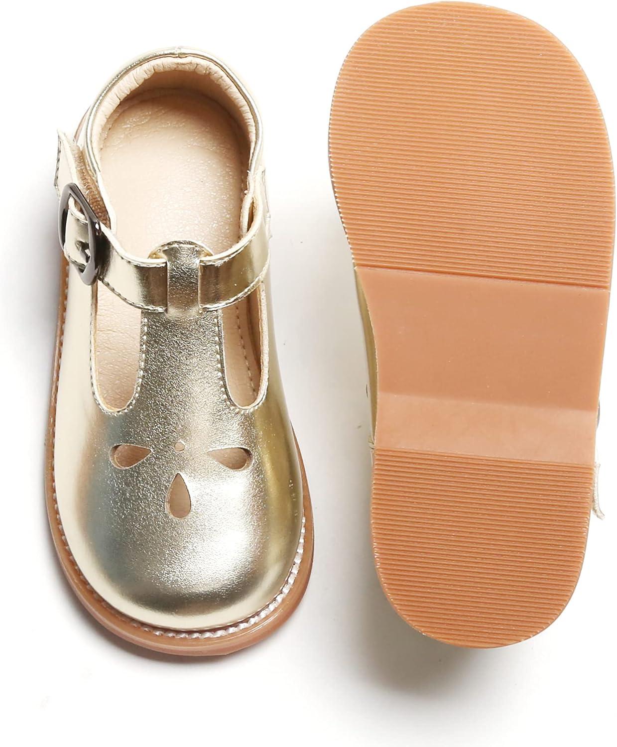 imageKiderence Toddler Little Girls Mary Jane Dress Shoes School Oxford for FlatsC X01 Gold