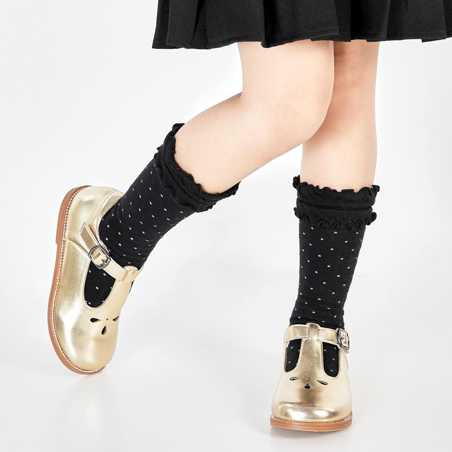 imageKiderence Toddler Little Girls Mary Jane Dress Shoes School Oxford for FlatsC X01 Gold