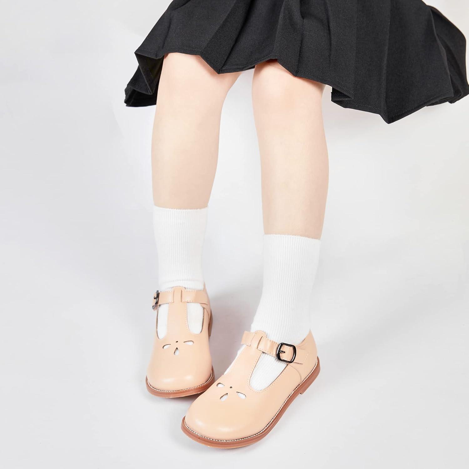 imageKiderence Toddler Little Girls Mary Jane Dress Shoes School Oxford for FlatsC X01 Nude