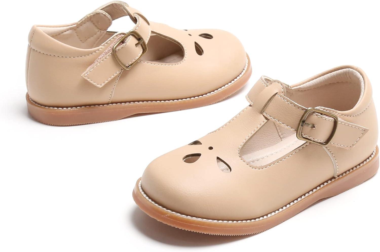 imageKiderence Toddler Little Girls Mary Jane Dress Shoes School Oxford for FlatsC X01 Nude