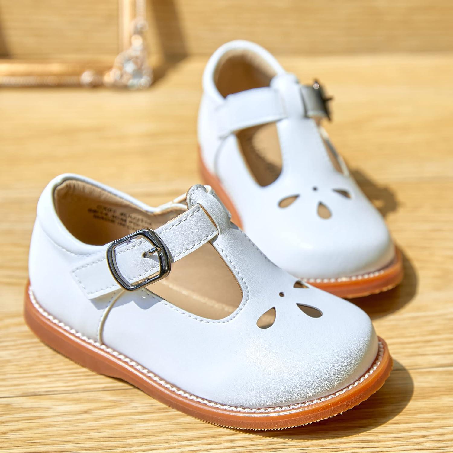 imageKiderence Toddler Little Girls Mary Jane Dress Shoes School Oxford for FlatsC X01 White