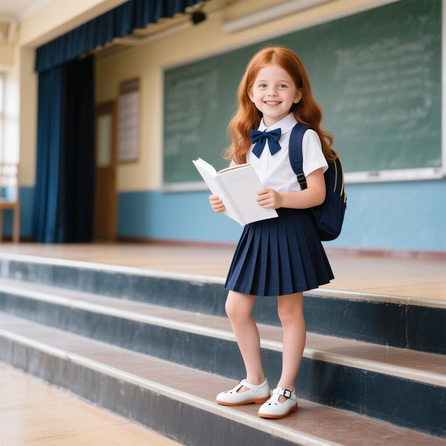 imageKiderence Toddler Little Girls Mary Jane Dress Shoes School Oxford for FlatsC X01 White