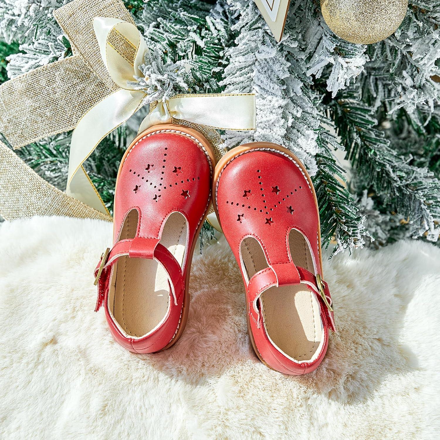 imageKiderence Toddler Little Girls Mary Jane Dress Shoes School Oxford for FlatsC X02 Red