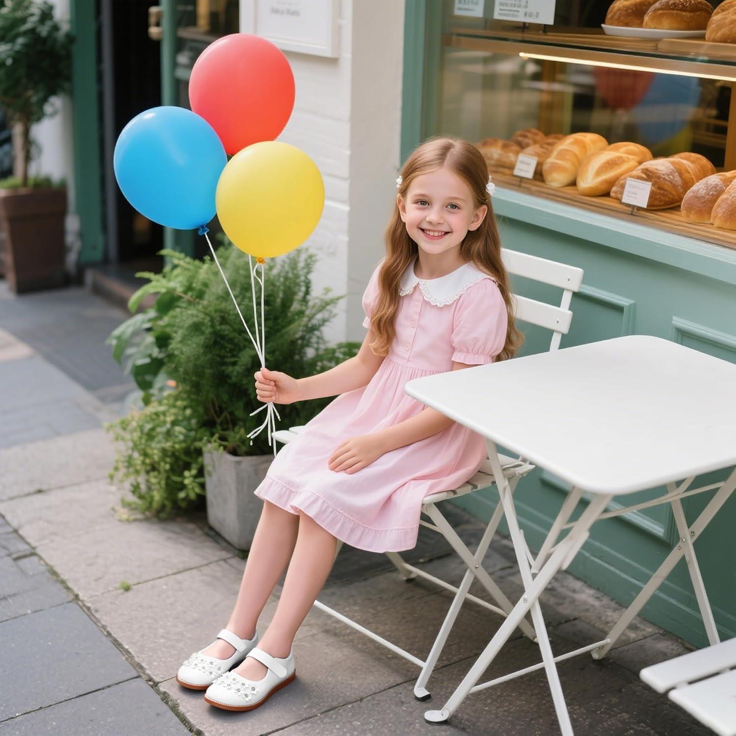 imageKiderence Toddler Little Girls Mary Jane Dress Shoes School Oxford for FlatsCk506 White