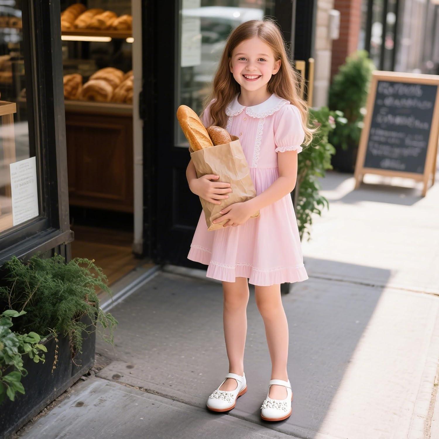 imageKiderence Toddler Little Girls Mary Jane Dress Shoes School Oxford for FlatsCk506 White