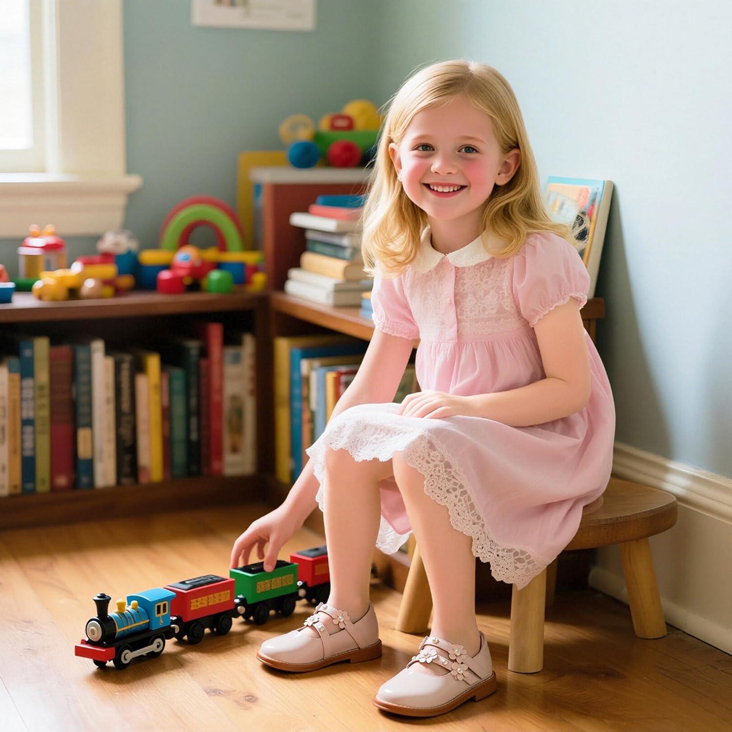 imageKiderence Toddler Little Girls Mary Jane Dress Shoes School Oxford for FlatsCk508 Nude