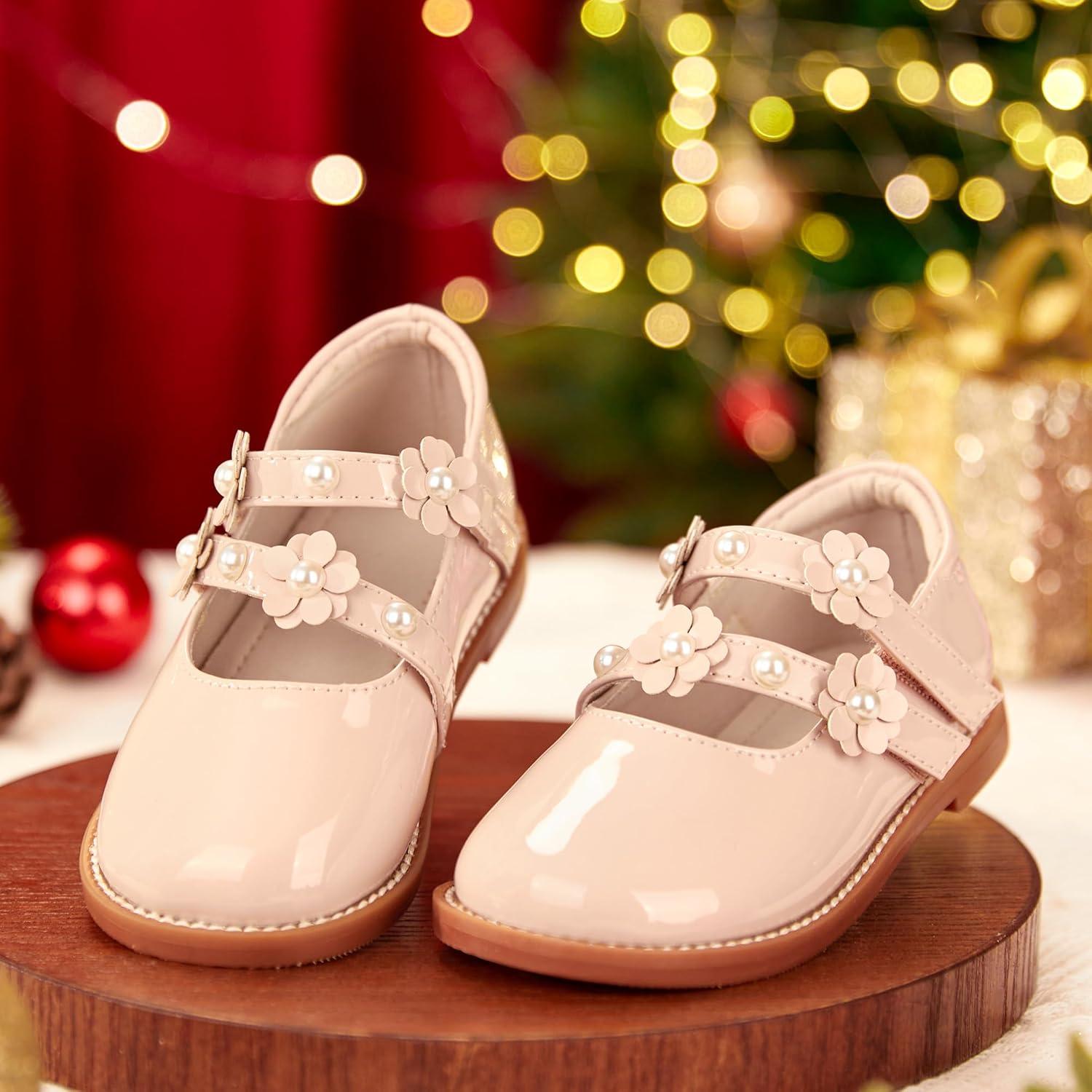 imageKiderence Toddler Little Girls Mary Jane Dress Shoes School Oxford for FlatsCk508 Nude