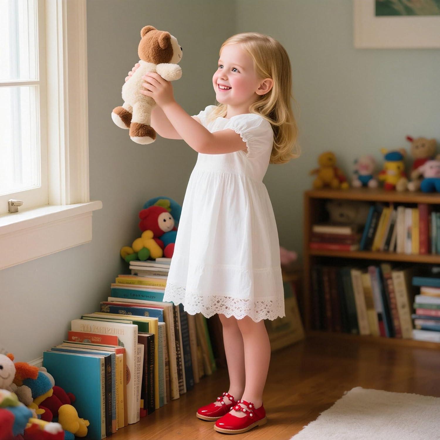 imageKiderence Toddler Little Girls Mary Jane Dress Shoes School Oxford for FlatsCk508 Red