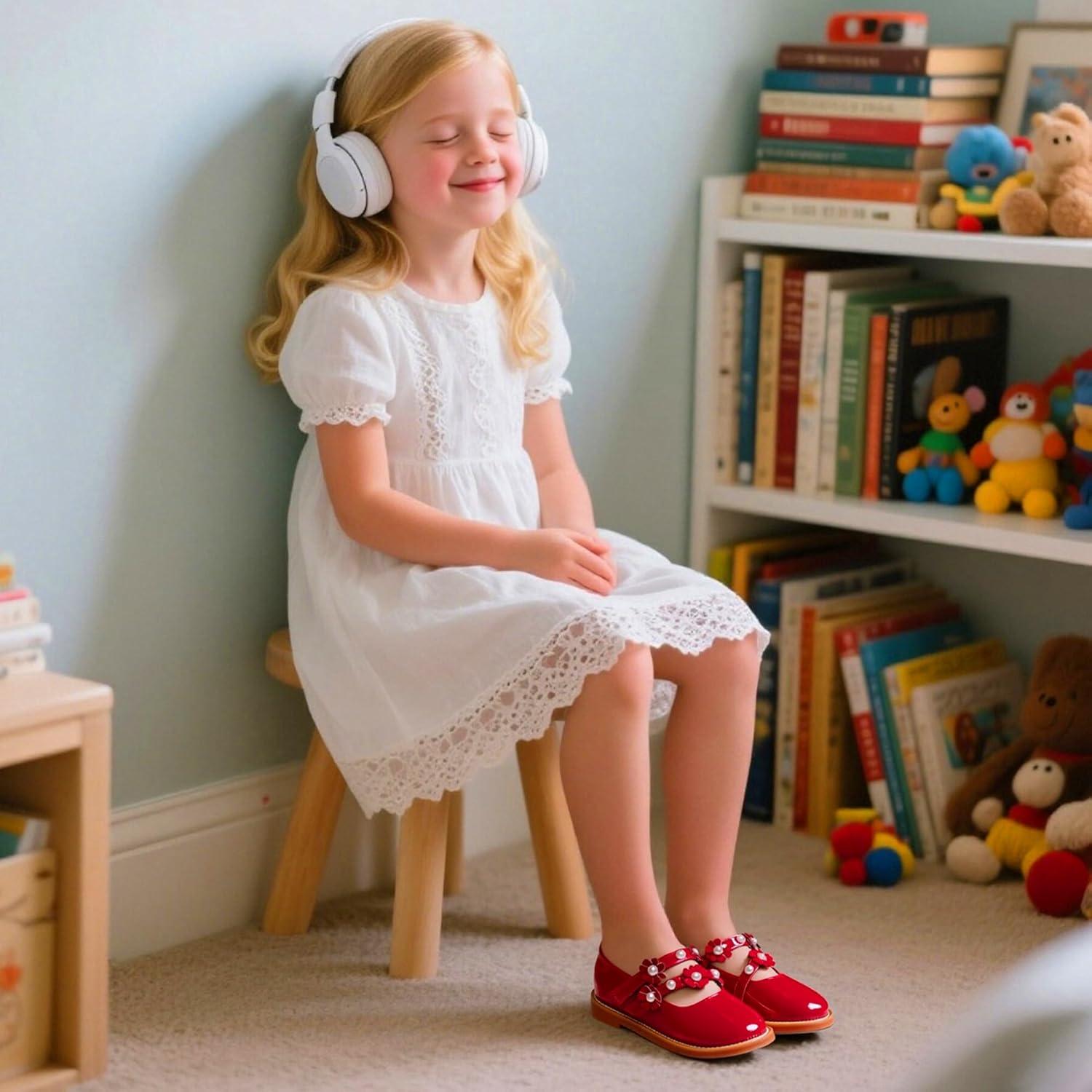 imageKiderence Toddler Little Girls Mary Jane Dress Shoes School Oxford for FlatsCk508 Red