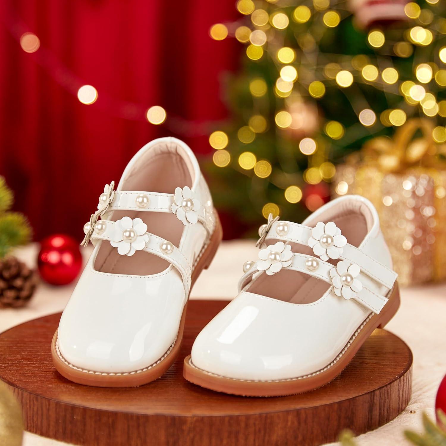 imageKiderence Toddler Little Girls Mary Jane Dress Shoes School Oxford for FlatsCk508 White