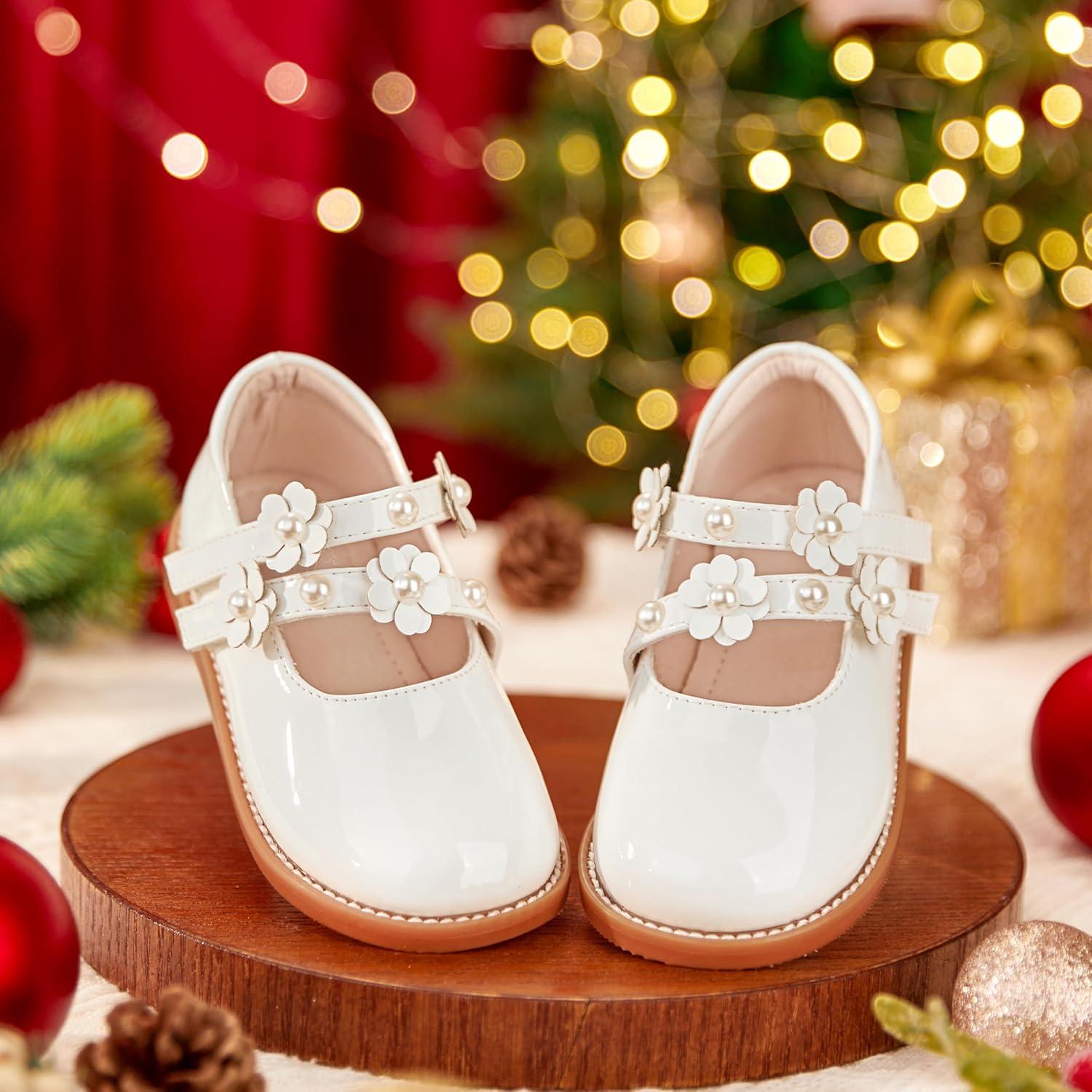 imageKiderence Toddler Little Girls Mary Jane Dress Shoes School Oxford for FlatsCk508 White