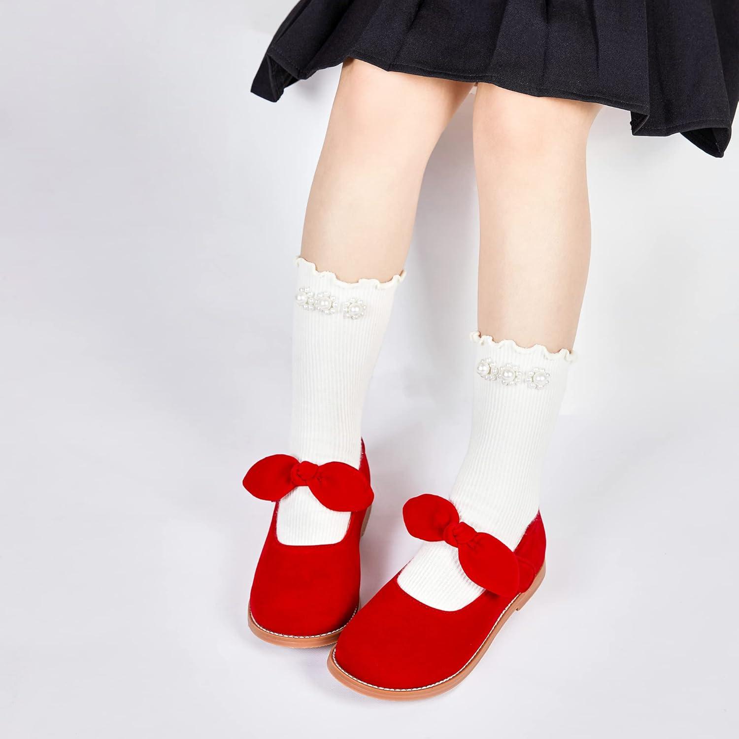 imageKiderence Toddler Little Girls Mary Jane Dress Shoes School Oxford for FlatsCx04 Red