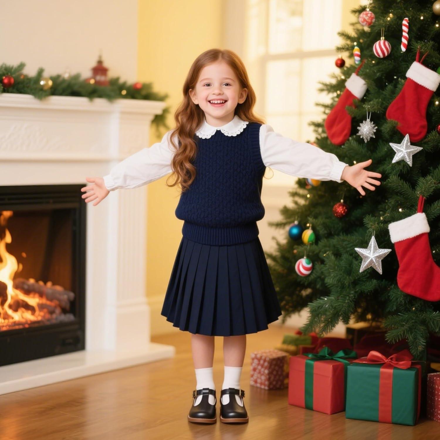 imageKiderence Toddler Little Girls Mary Jane Dress Shoes School Oxford for FlatsF646 Black