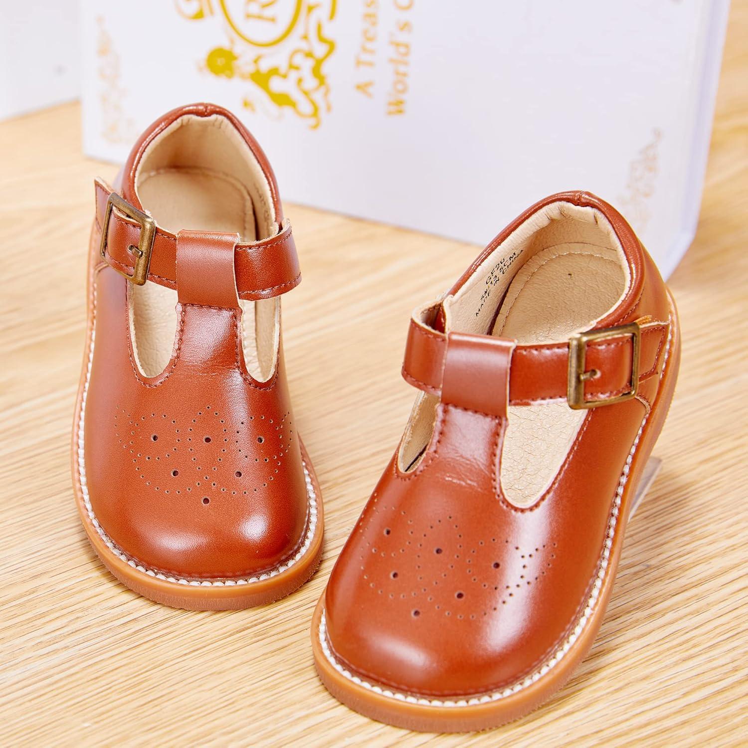 imageKiderence Toddler Little Girls Mary Jane Dress Shoes School Oxford for FlatsF646 Brown