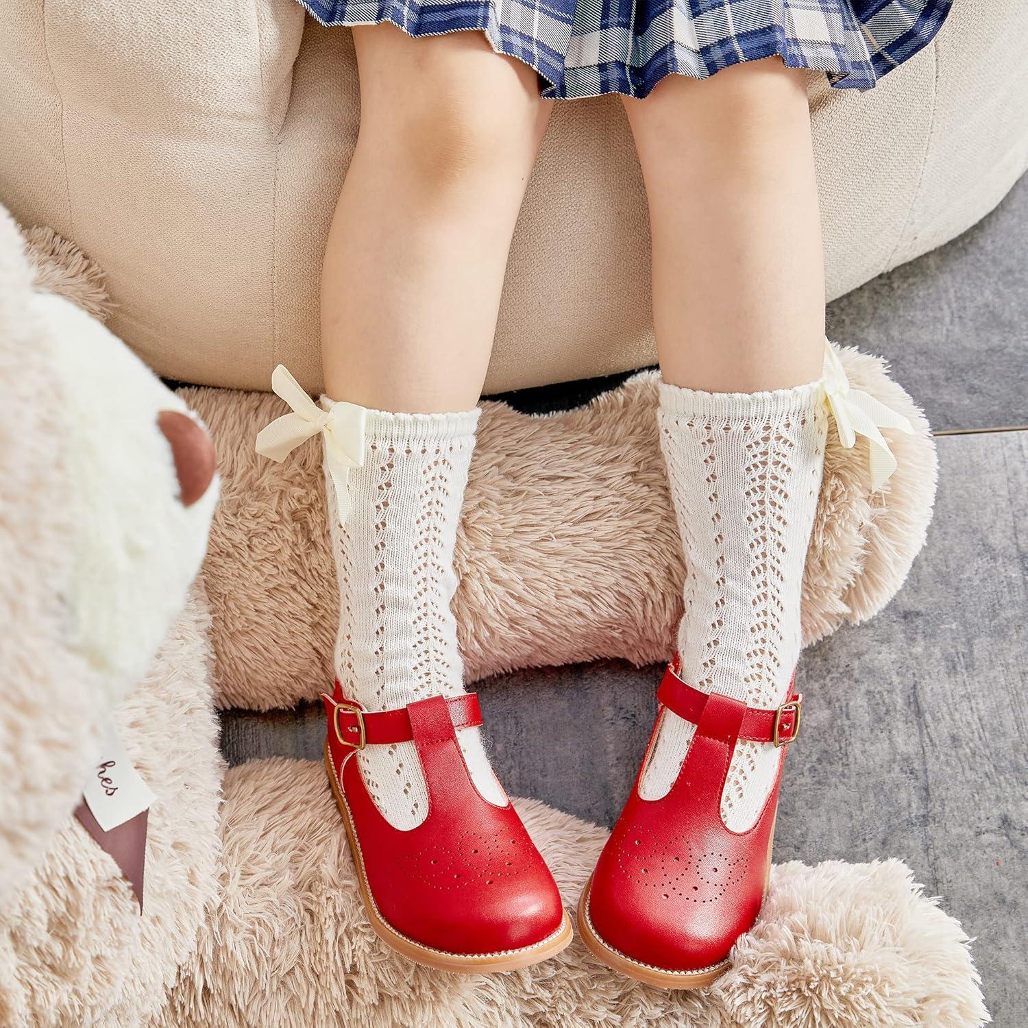 imageKiderence Toddler Little Girls Mary Jane Dress Shoes School Oxford for FlatsF646 Red