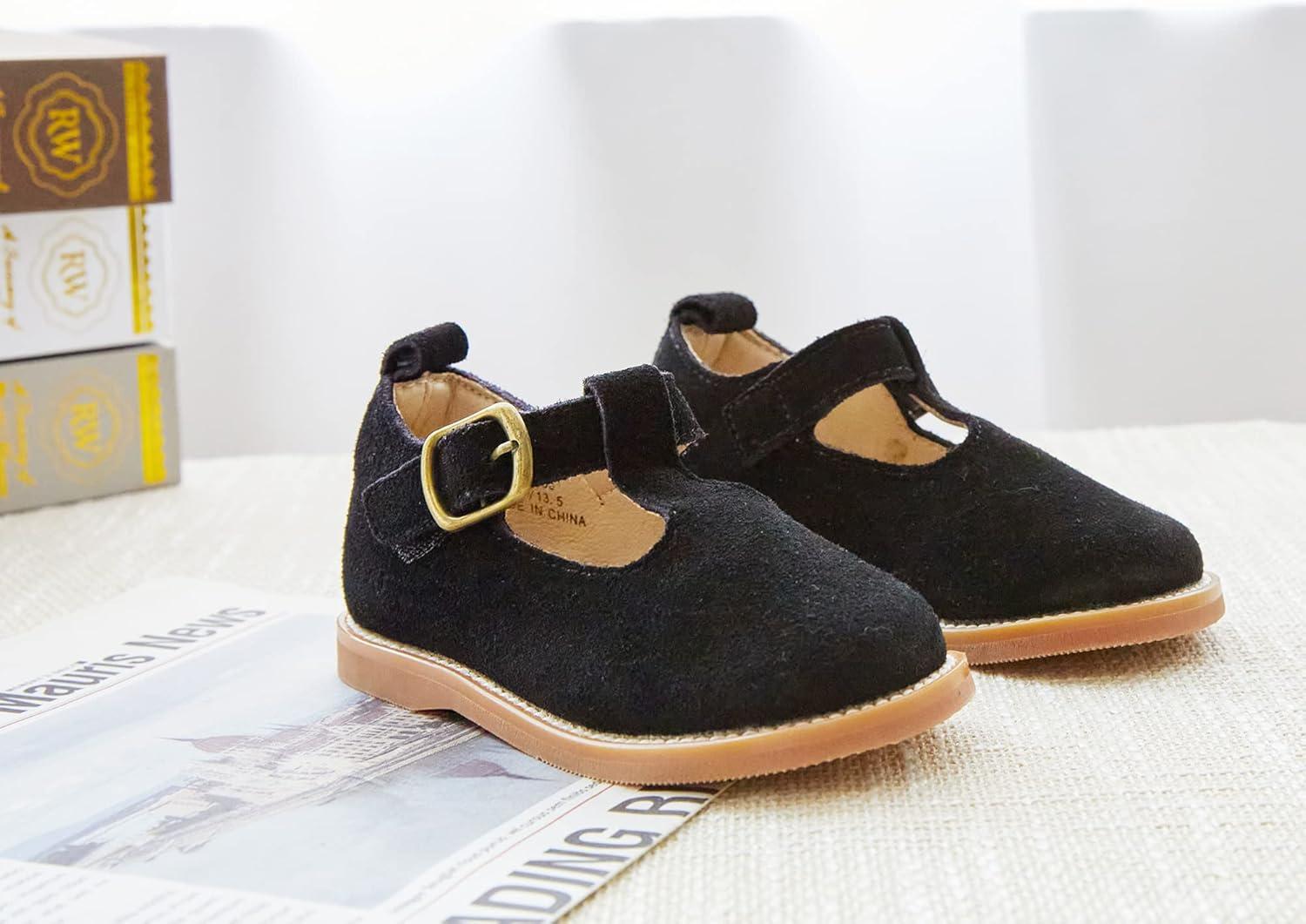 imageKiderence Toddler Little Girls Mary Jane Dress Shoes School Oxford for FlatsF655 Black