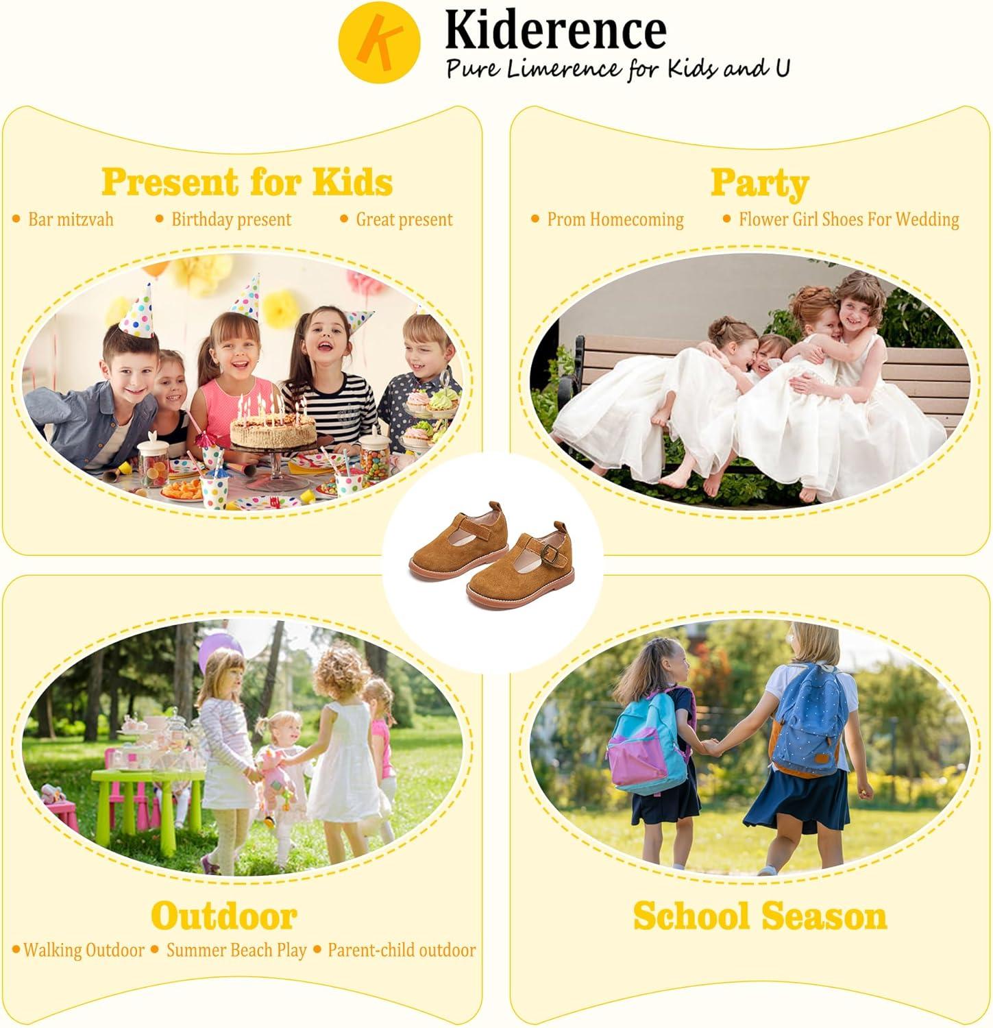 imageKiderence Toddler Little Girls Mary Jane Dress Shoes School Oxford for FlatsF655 Brown