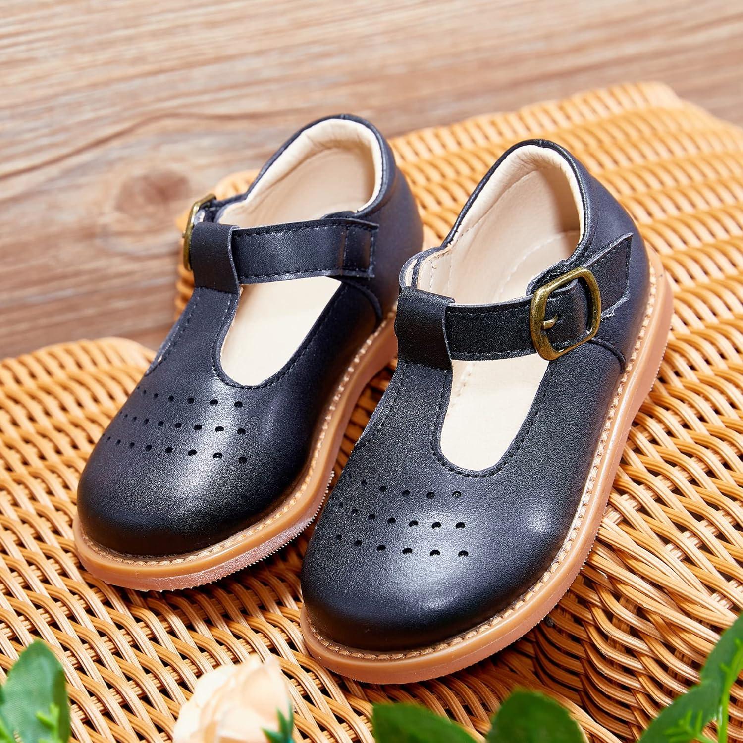 imageKiderence Toddler Little Girls Mary Jane Dress Shoes School Oxford for FlatsF672 Black