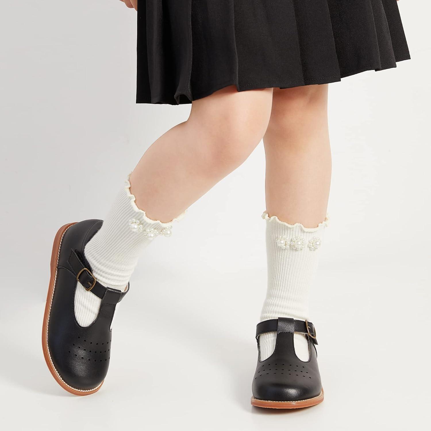 imageKiderence Toddler Little Girls Mary Jane Dress Shoes School Oxford for FlatsF672 Black