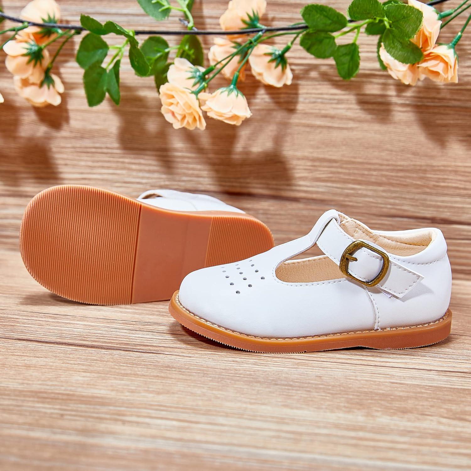 imageKiderence Toddler Little Girls Mary Jane Dress Shoes School Oxford for FlatsF672 White