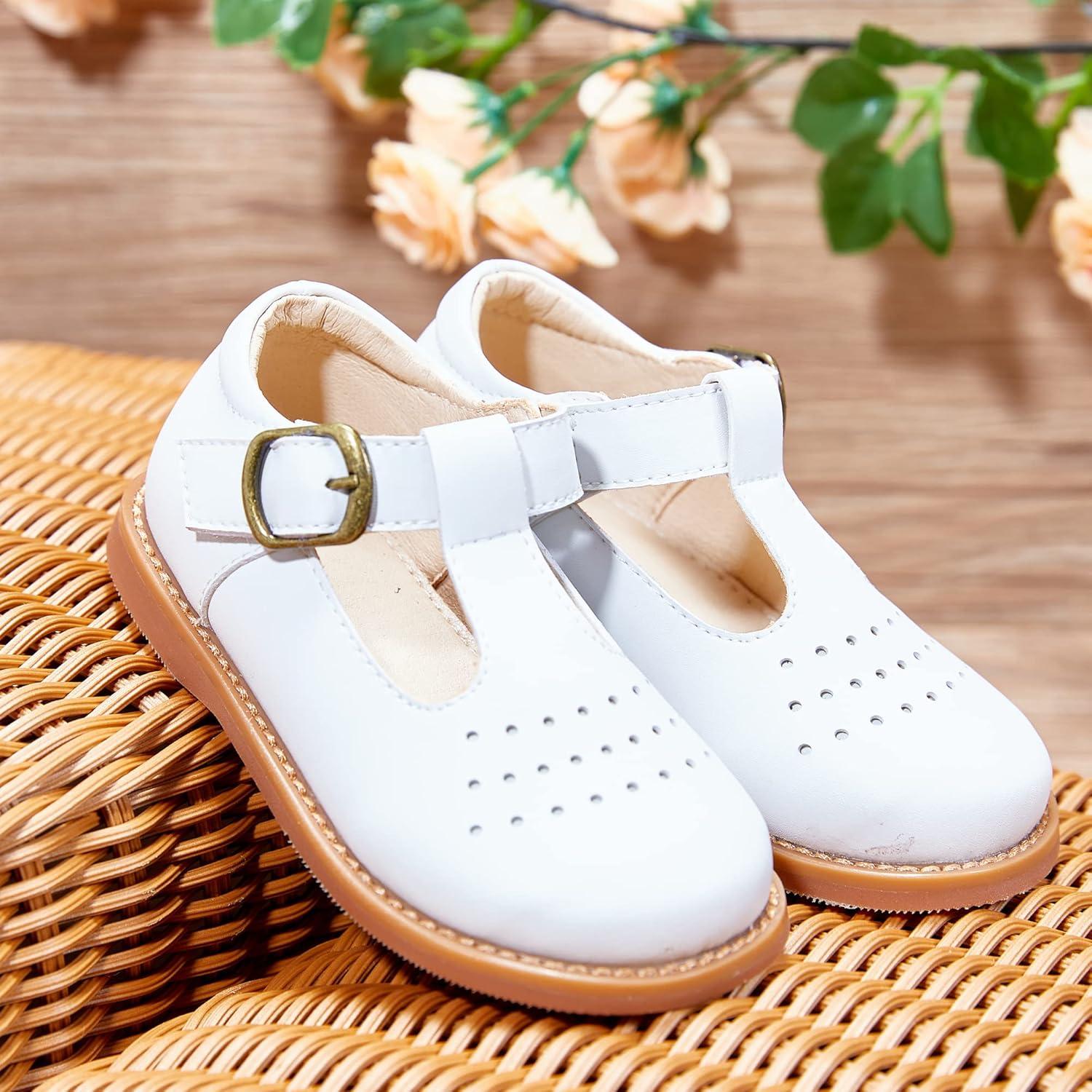 imageKiderence Toddler Little Girls Mary Jane Dress Shoes School Oxford for FlatsF672 White