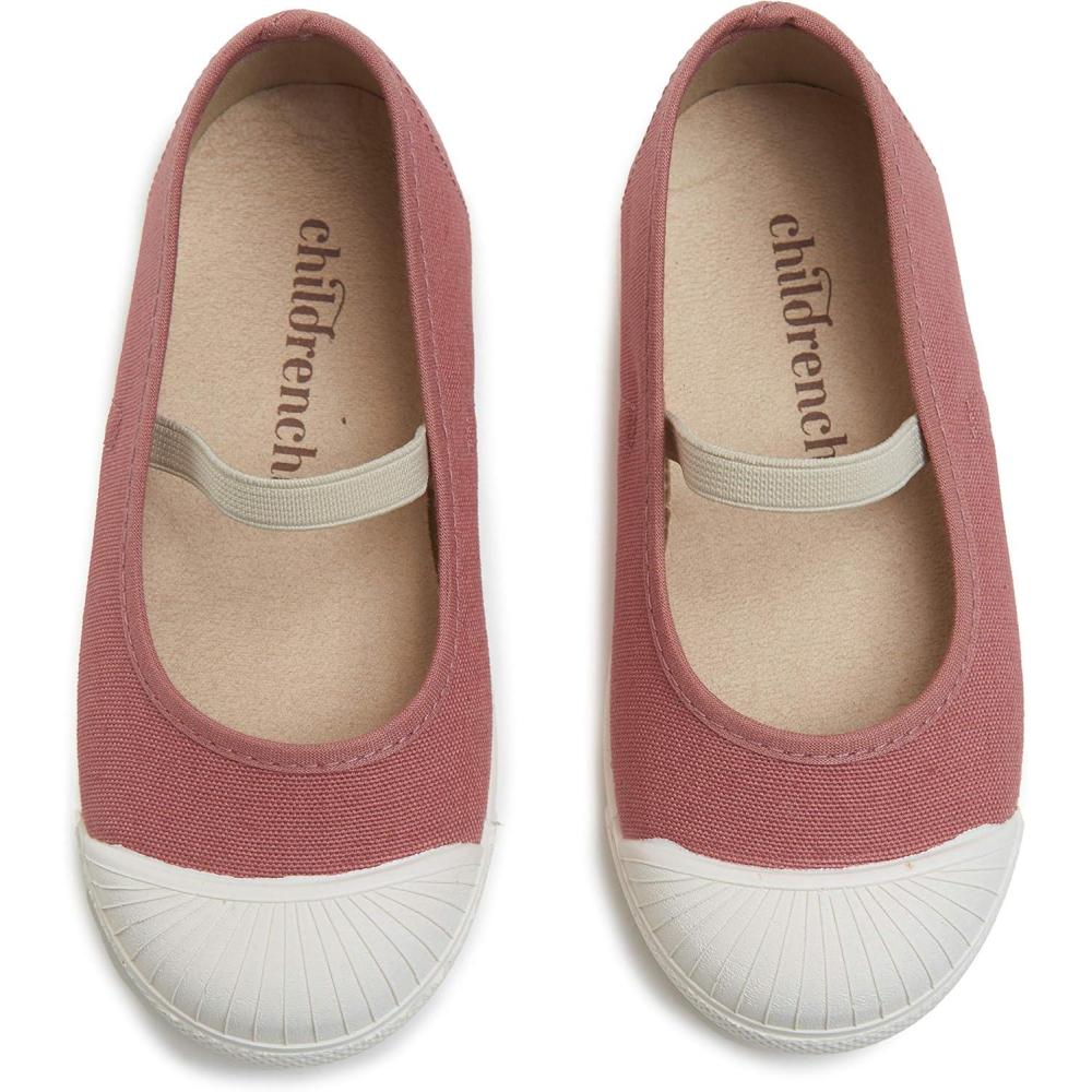 imageChildrenchic CapToe Elastic Mary Janes  Girls Shoes for School Parties Cap Toe Sneaker and Casual Wear Rosewood 22 M EU665 M US Toddler