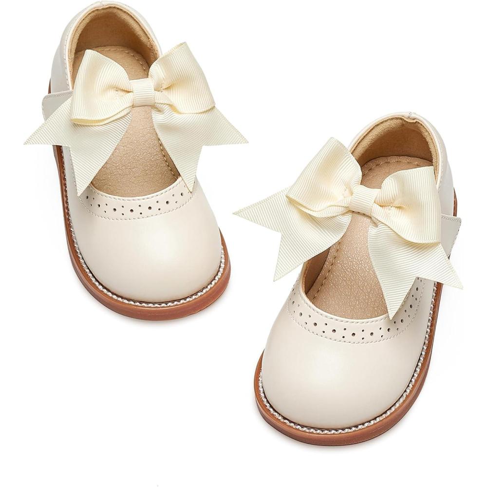 imageKiderence Girls Flat Dress Shoes School Oxfords Marry Jane ToddlerLittle KidsCk960 Off White