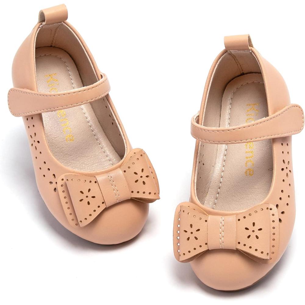 imageKiderence Little Toddler Girls Dress Shoes Ballerina Ballet Flats Kids Mary JanesCk201 Nude