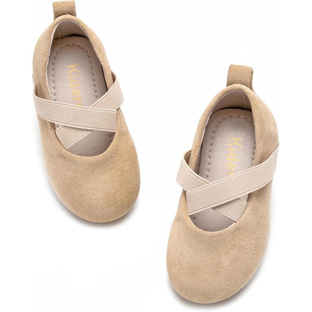 imageKiderence Little Toddler Girls Dress Shoes Ballerina Ballet Flats Kids Mary JanesCk329 Nude