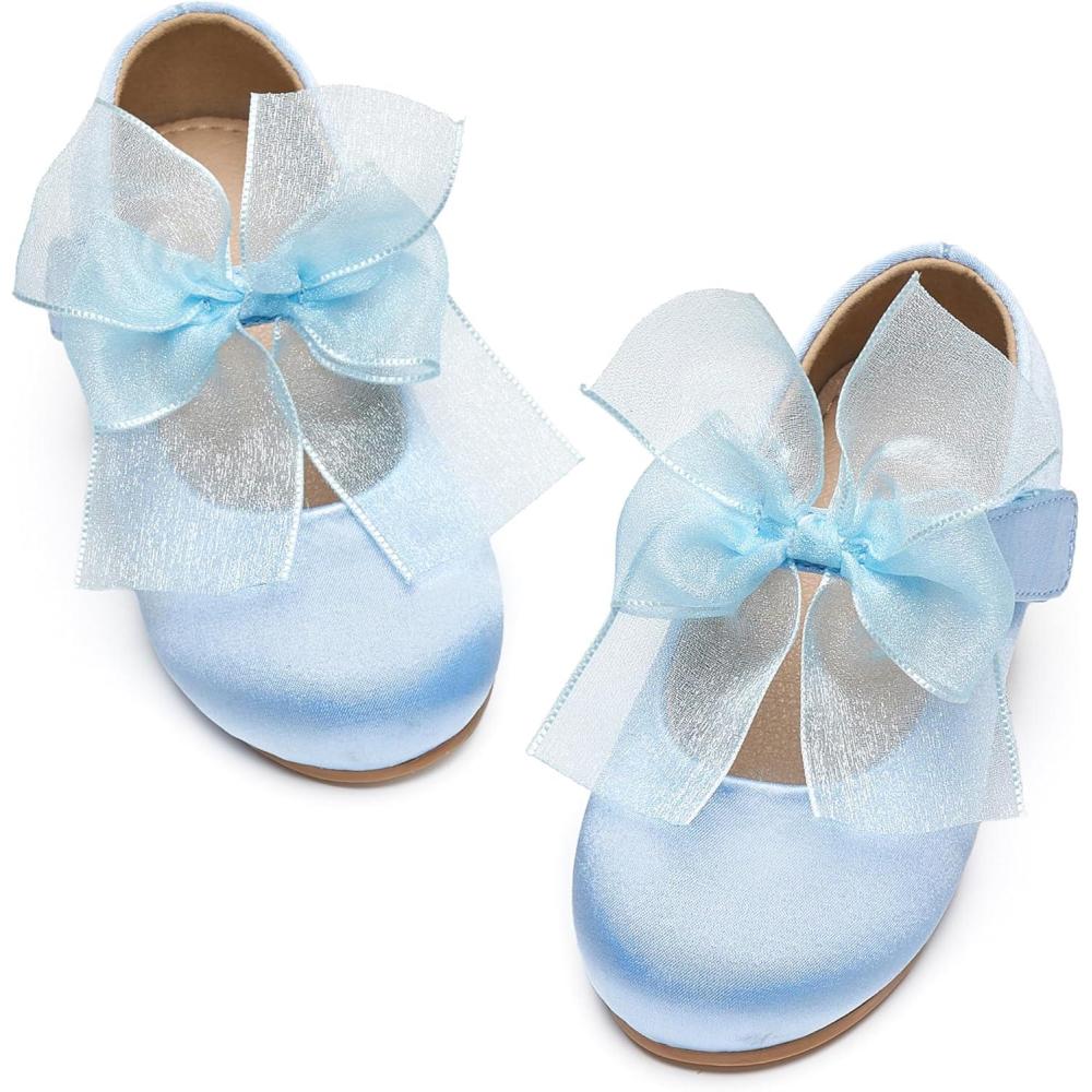 imageKiderence Little Toddler Girls Dress Shoes Ballerina Ballet Flats Kids Mary JanesCk517 Blue