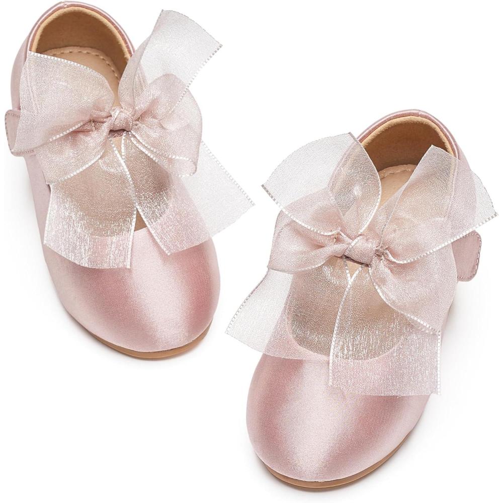 imageKiderence Little Toddler Girls Dress Shoes Ballerina Ballet Flats Kids Mary JanesCk517 Pink
