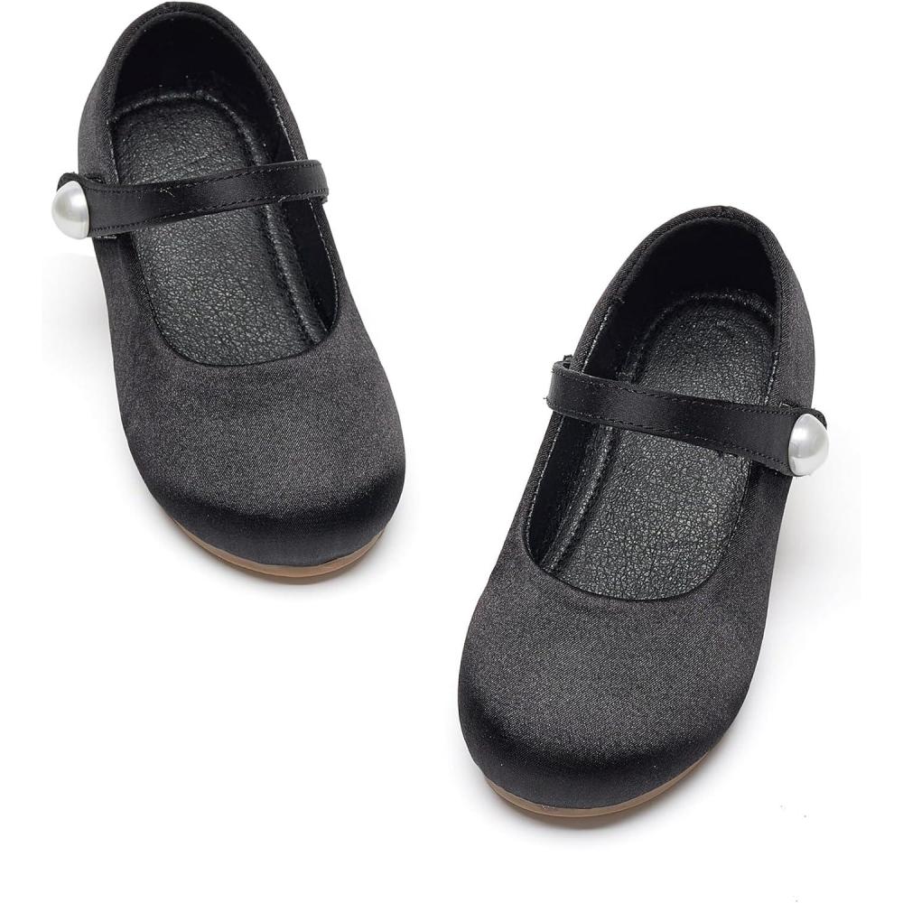 imageKiderence Little Toddler Girls Dress Shoes Ballerina Ballet Flats Kids Mary JanesCk602 Black
