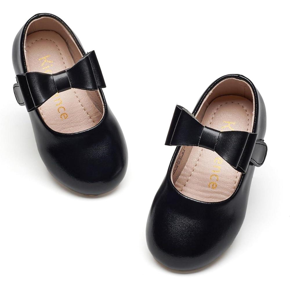 imageKiderence Little Toddler Girls Dress Shoes Ballerina Ballet Flats Kids Mary JanesCl02 Black
