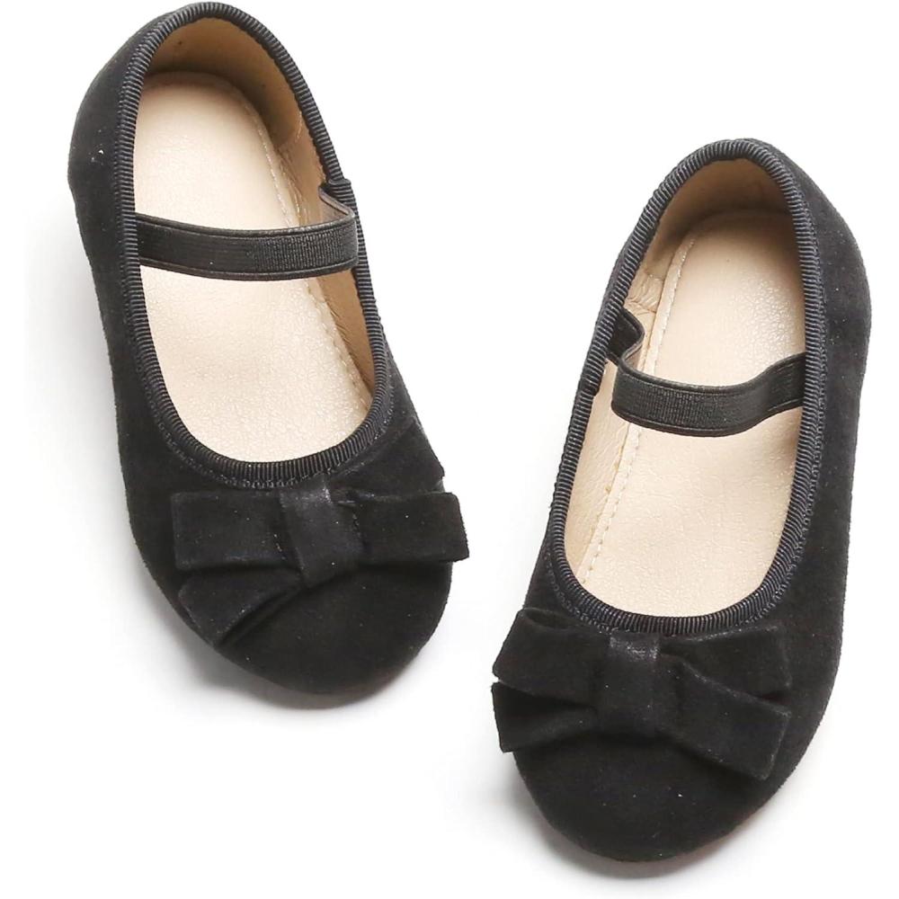 imageKiderence Little Toddler Girls Dress Shoes Ballerina Ballet Flats Kids Mary JanesCl07 Black