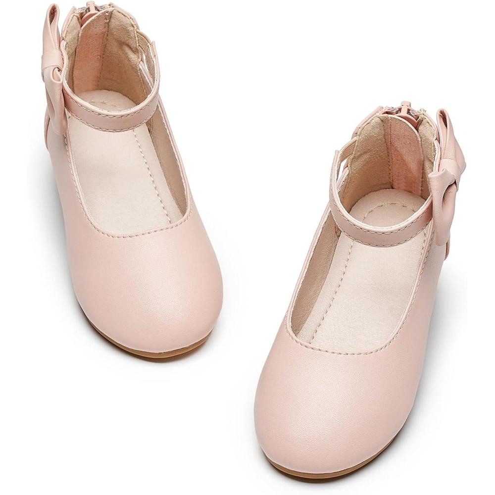 imageKiderence Toddler Girls Dress Shoes Little Kids Mary Janes Ballet Flats ToddlerCk325 Nude