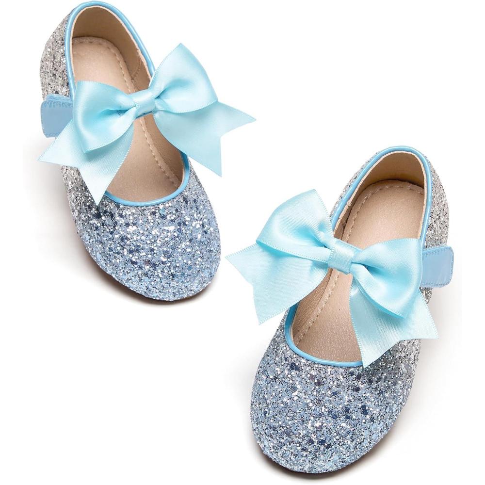 imageKiderence Toddler Girls Dress Shoes Little Kids Mary Janes Ballet Flats ToddlerCk353 Ocean Blue
