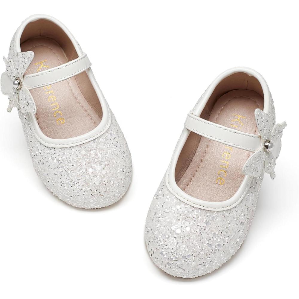 imageKiderence Toddler Girls Dress Shoes Little Kids Mary Janes Ballet Flats ToddlerCk511 White