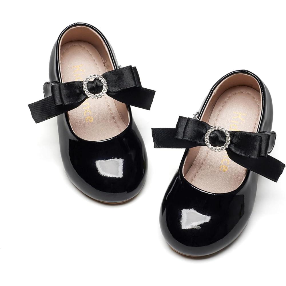 imageKiderence Toddler Girls Dress Shoes Little Kids Mary Janes Ballet Flats ToddlerCk515 Black