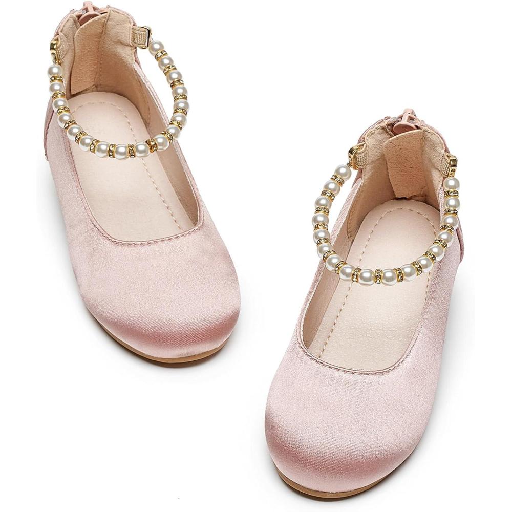 imageKiderence Toddler Girls Dress Shoes Little Kids Mary Janes Ballet Flats ToddlerCk603 Pink