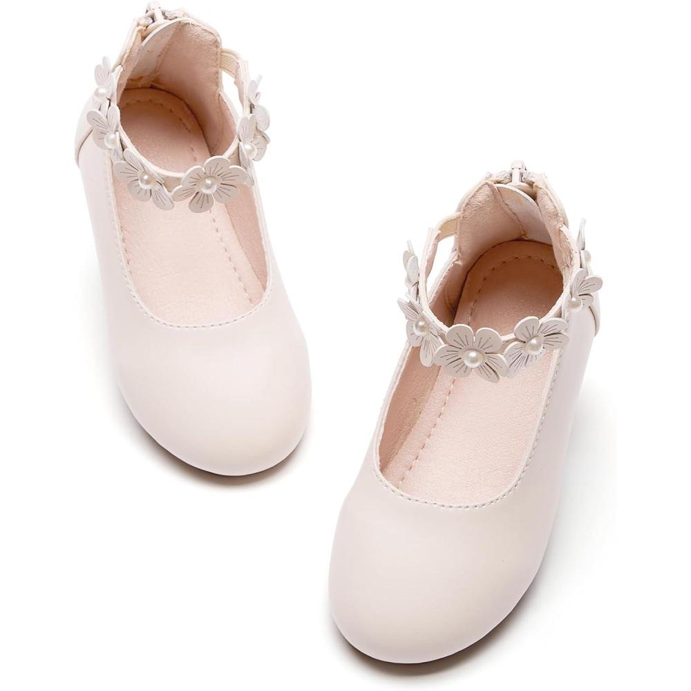 imageKiderence Toddler Girls Dress Shoes Little Kids Mary Janes Ballet Flats ToddlerCk921 Off White