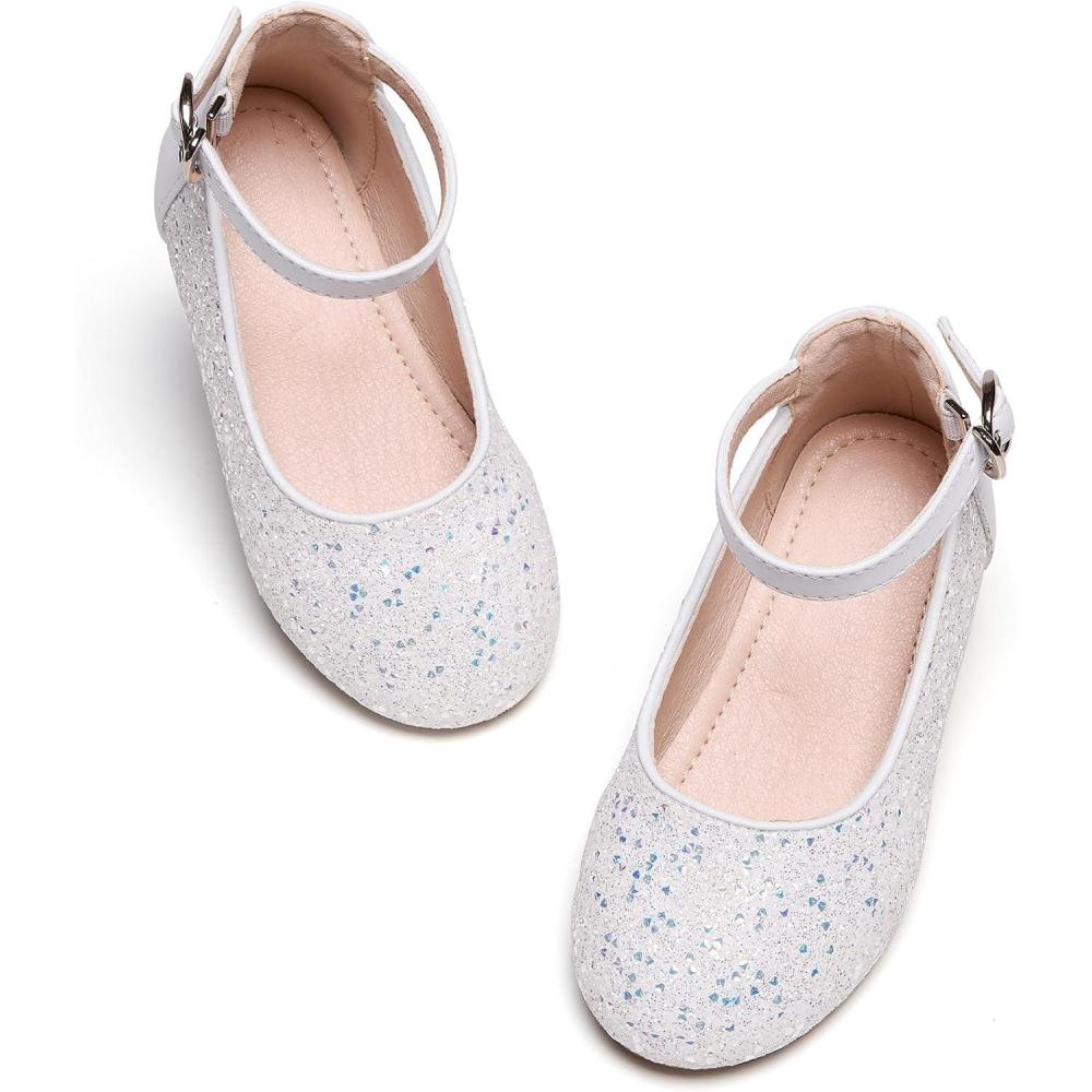 imageKiderence Toddler Girls Dress Shoes Little Kids Mary Janes Ballet Flats ToddlerCk922 White