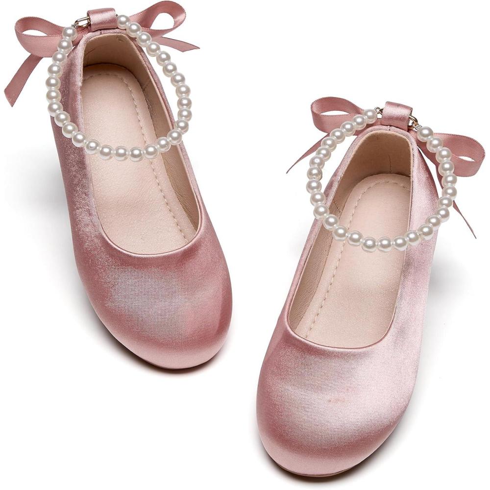 imageKiderence Toddler Girls Dress Shoes Little Kids Mary Janes Ballet Flats ToddlerCk927 Pink